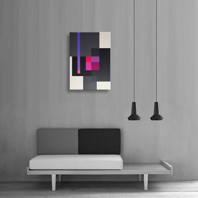 Original Geometric Painting by István JARMECZKY