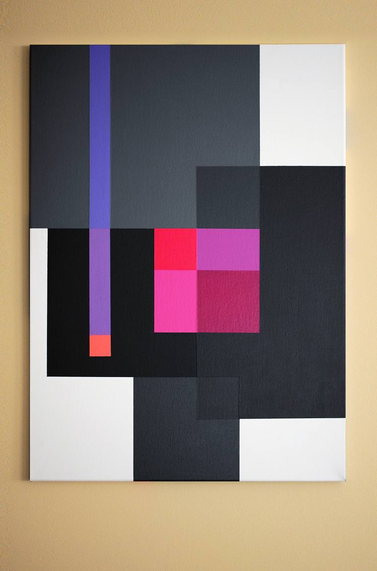 Original Geometric Painting by István JARMECZKY