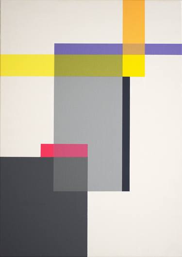 Original Abstract Geometric Paintings by István JARMECZKY