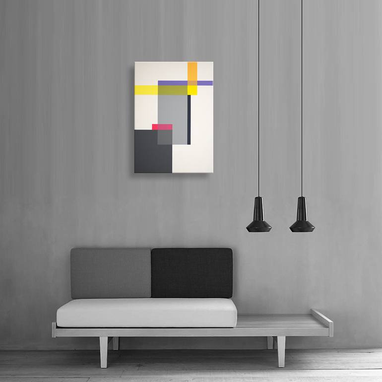 Original Geometric Painting by István JARMECZKY