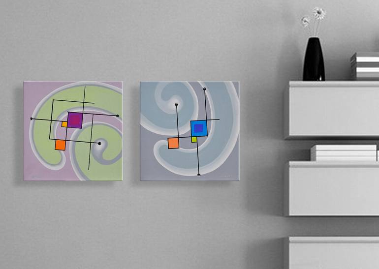 Original Abstract Expressionism Abstract Painting by István Jarmeczky