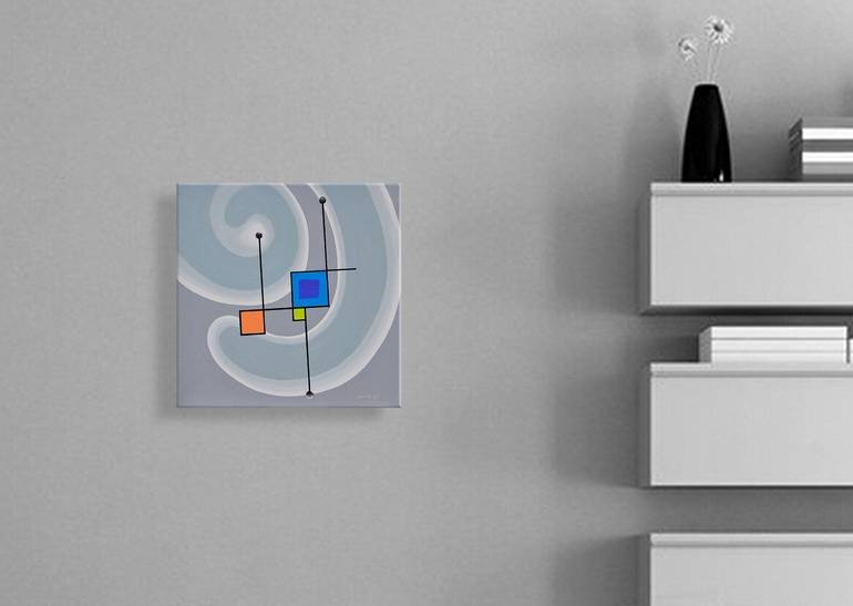 Original Abstract Expressionism Abstract Painting by István Jarmeczky