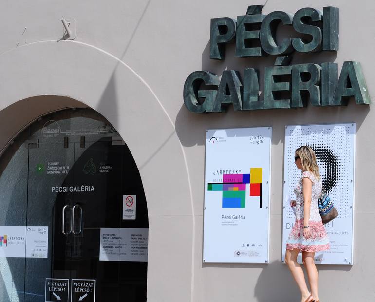 Original Abstract Geometric Painting by István Jarmeczky