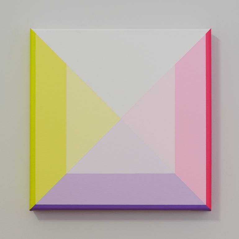 Original Abstract Geometric Painting by István Jarmeczky