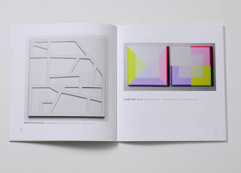 Original Abstract Geometric Painting by István Jarmeczky