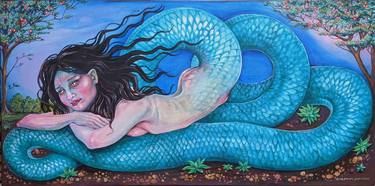 Original Contemporary Classical Mythology Paintings by Hayley Bowen