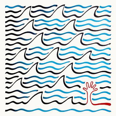 Original Minimalism Water Drawings by Jonathan Wills