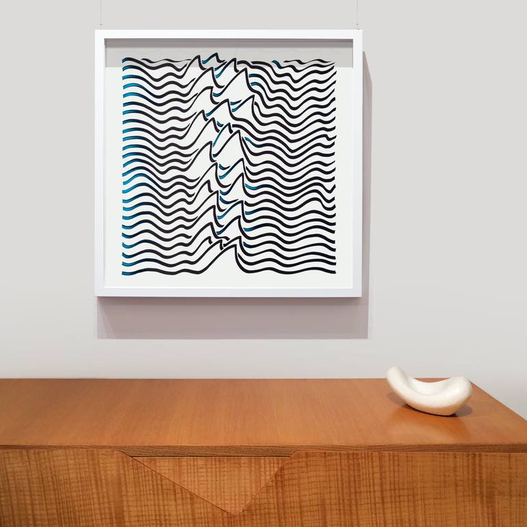 Original Minimalism Seascape Drawing by Jonathan Wills