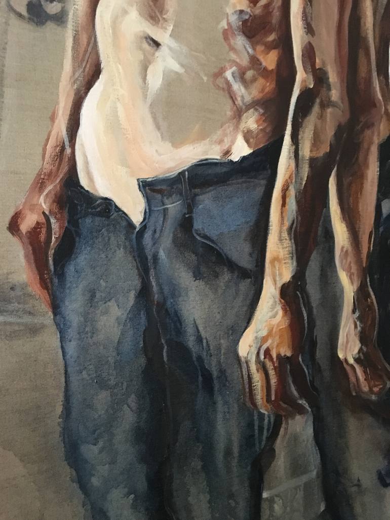 Original Figurative Men Painting by Tessa Zerbib