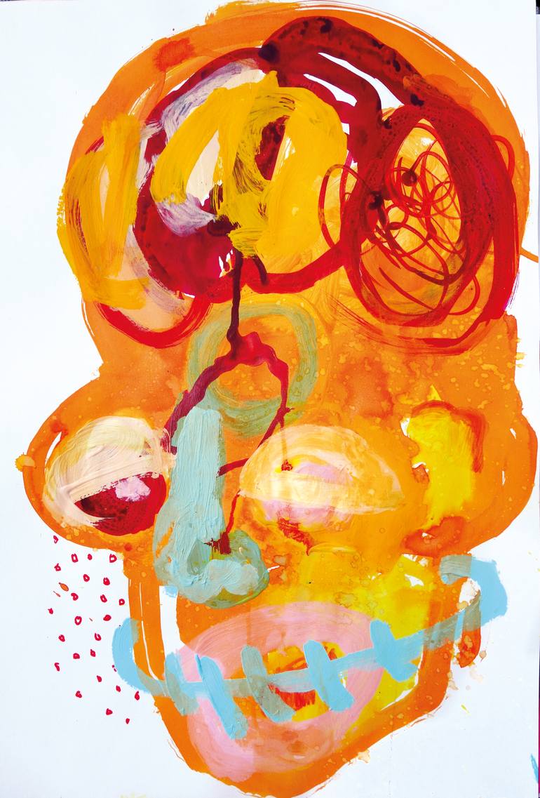 Original Abstract Expressionism People Painting by Daniela Kammerer