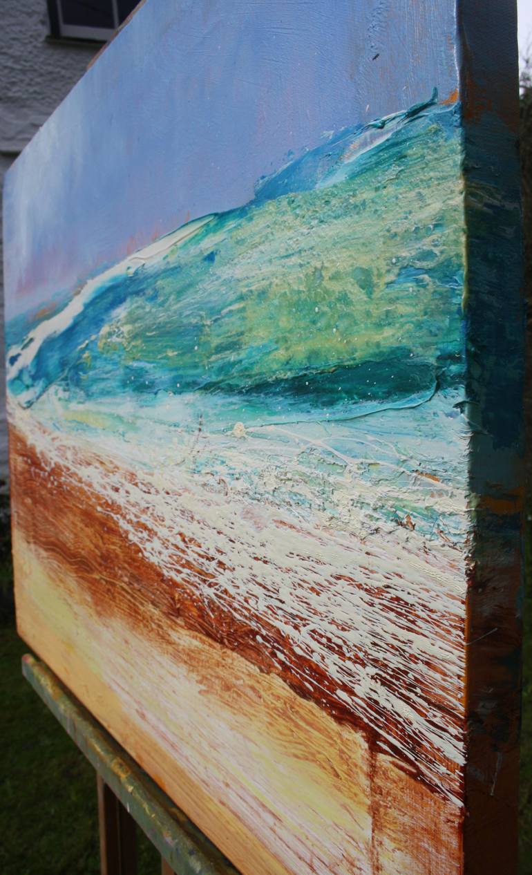 Original Abstract Expressionism Beach Painting by Andrew Palmer