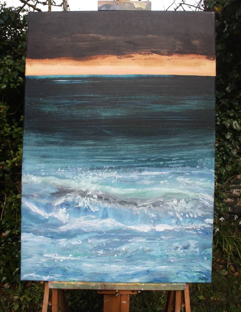 Original Abstract Seascape Painting by Andrew Palmer