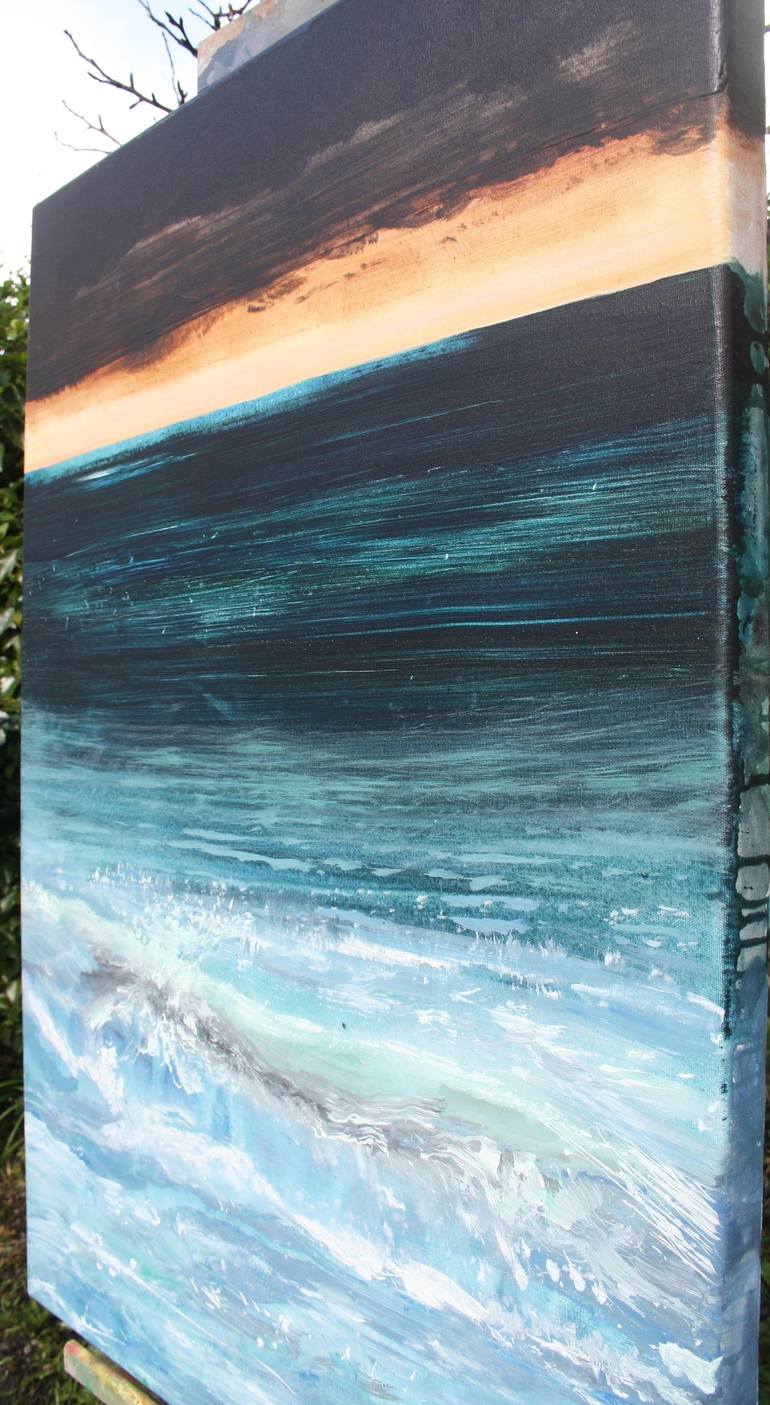 Original Abstract Seascape Painting by Andrew Palmer