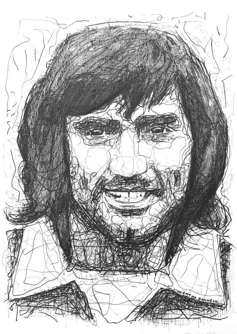 George Best Drawing by Vincent McDonnell | Saatchi Art