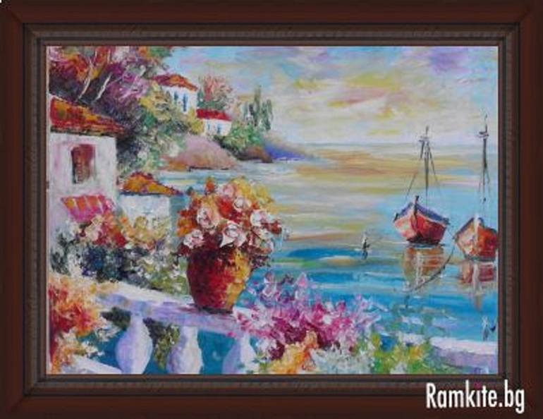 Original Impressionism Seascape Painting by Asia Djibirova