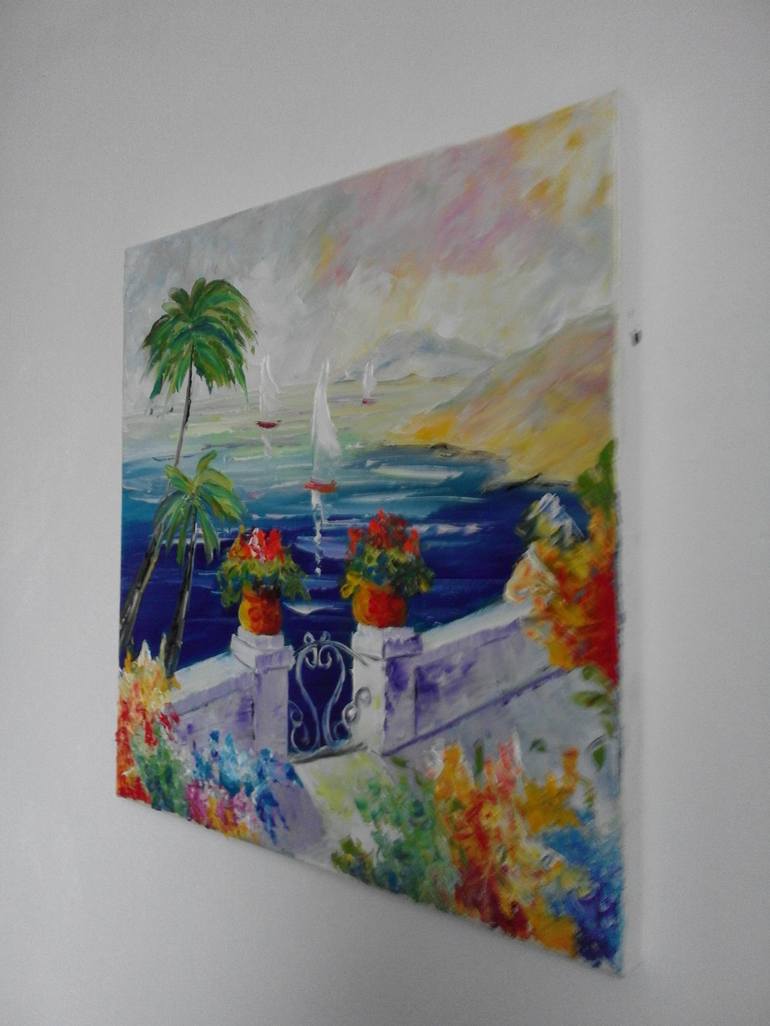 Original Impressionism Seascape Painting by Asia Djibirova