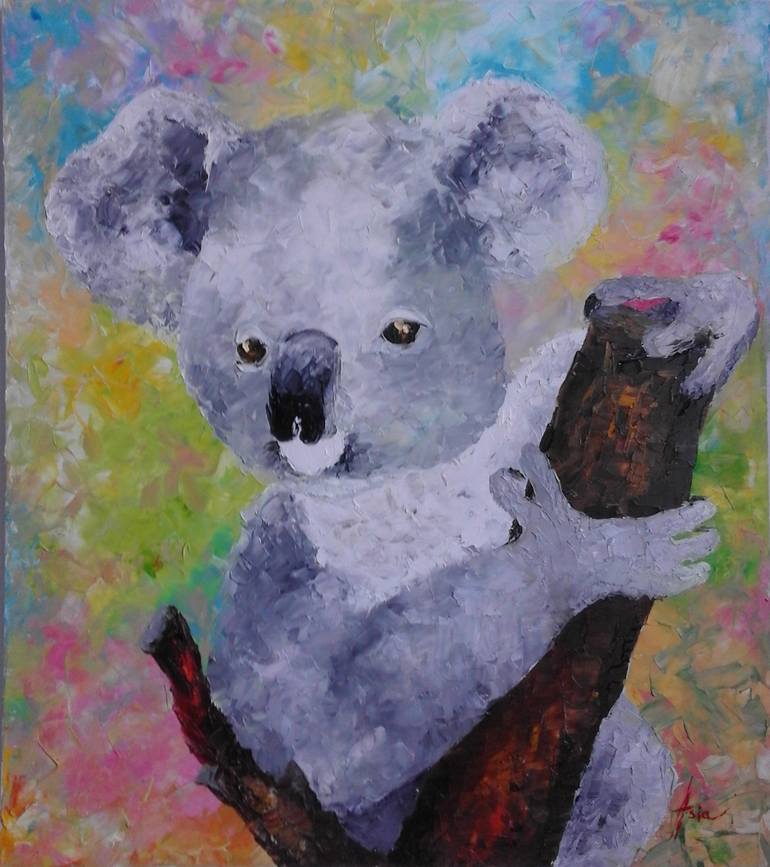 Koalas, Original Acrylic Painting