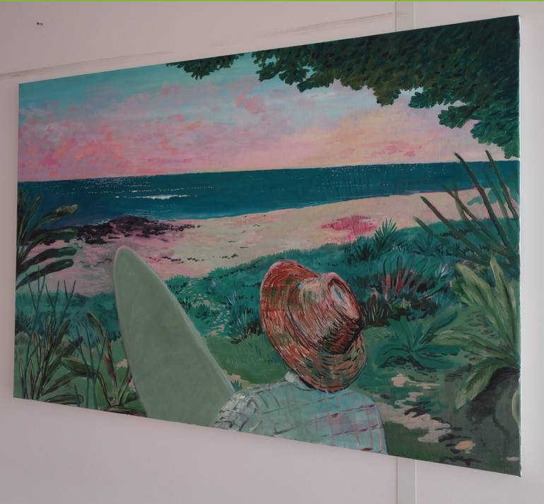 Original Impressionism Beach Painting by Peter de Boer