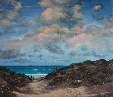 Original Impressionism Beach Paintings by Peter De Boer