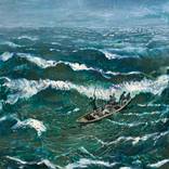 Rowing out at Sea by Peter de Boer