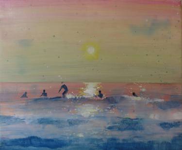 Original Impressionism Beach Paintings by Peter de Boer