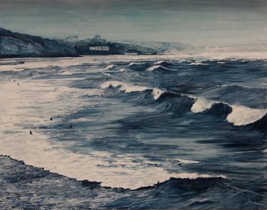 Print of Expressionism Seascape Paintings by Peter de Boer