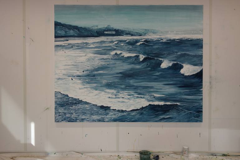 Original Expressionism Seascape Painting by Peter de Boer