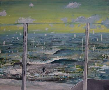 Original Expressionism Beach Paintings by Peter de Boer