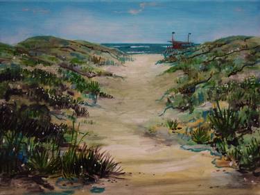 Print of Impressionism Beach Paintings by Peter de Boer