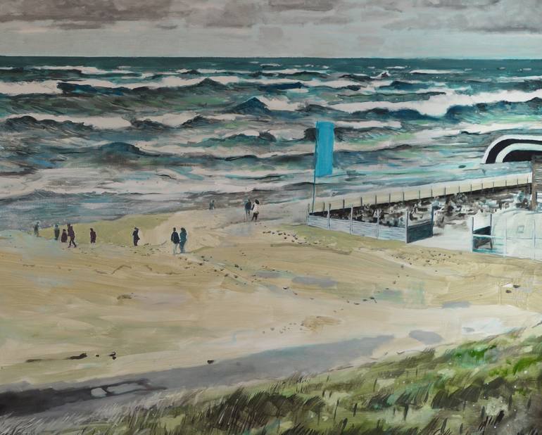 Original Beach Painting by Peter de Boer