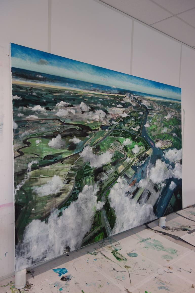 Original Expressionism Landscape Painting by Peter De Boer