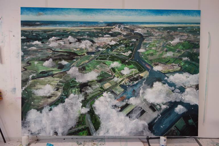 Original Expressionism Landscape Painting by Peter De Boer