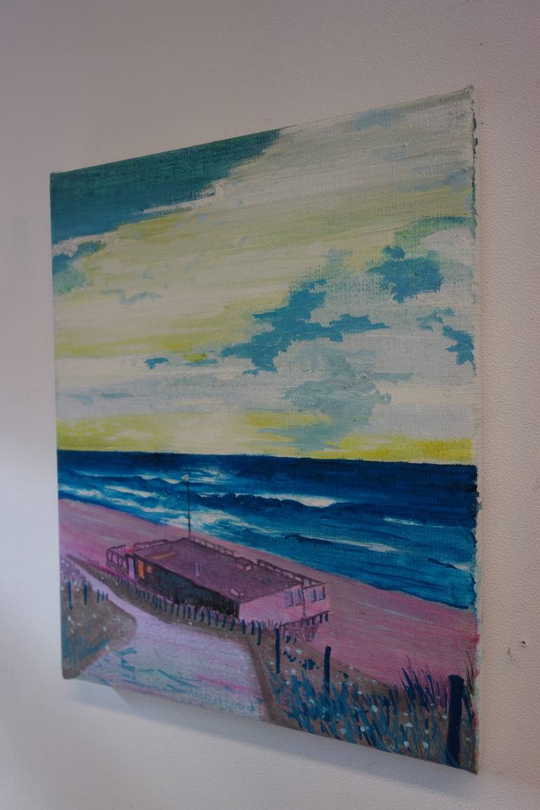 Original Impressionism Beach Painting by Peter de Boer
