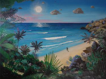 Print of Impressionism Beach Paintings by Peter de Boer