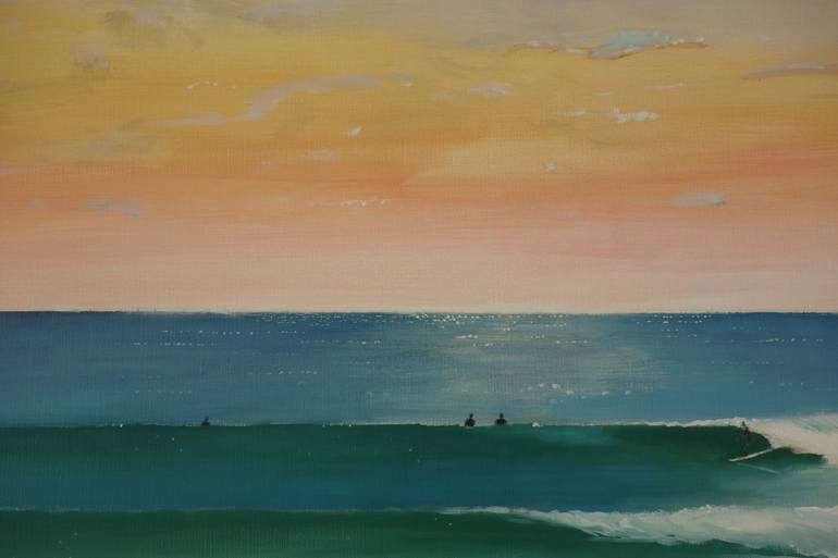 Original Expressionism Beach Painting by Peter de Boer