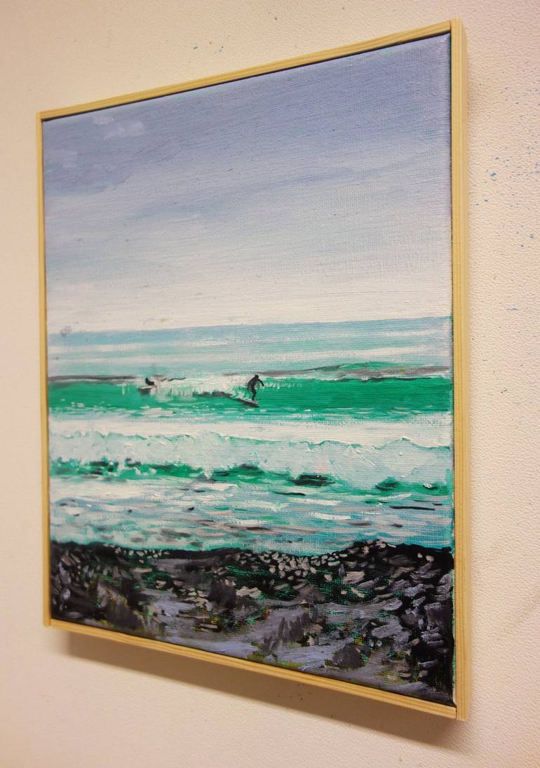 Original Impressionism Seascape Painting by Peter De Boer
