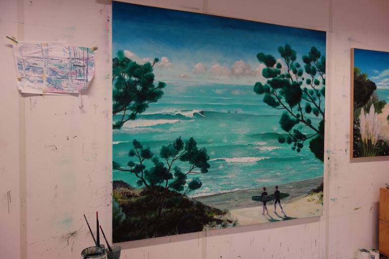 Original Beach Painting by Peter de Boer