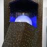 light-sculpture made with little pieces of aluminium