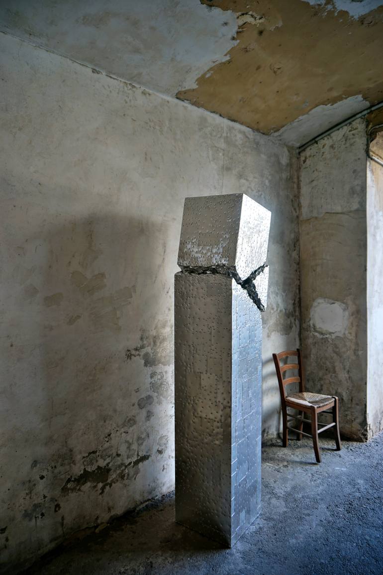 Original Abstract Expressionism Geometric Sculpture by Lele De Bonis