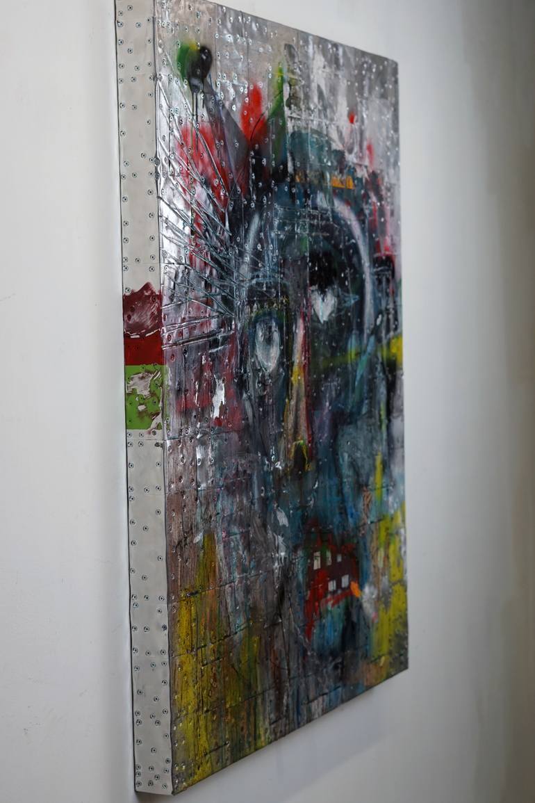 Original Dada Men Painting by Lele De Bonis