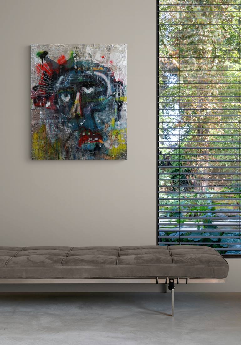 Original Dada Men Painting by Lele De Bonis