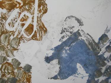 Print of Abstract Expressionism Classical mythology Printmaking by Rebecca Givens Rolland