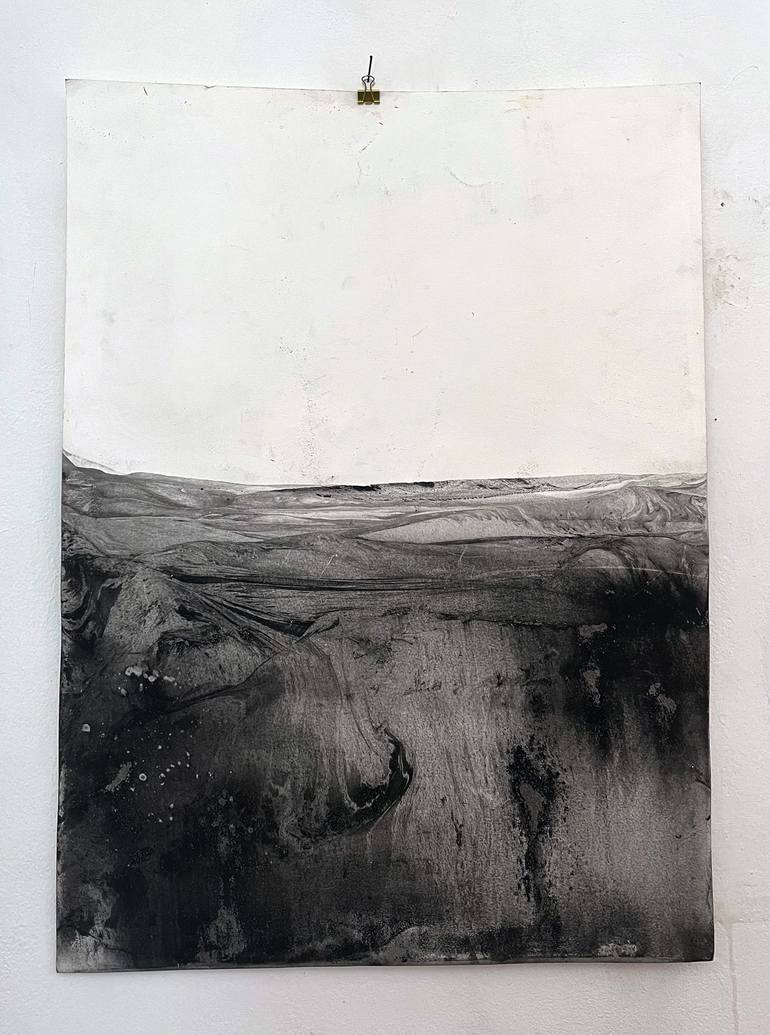 Original Abstract Landscape Drawing by Marilina Marchica