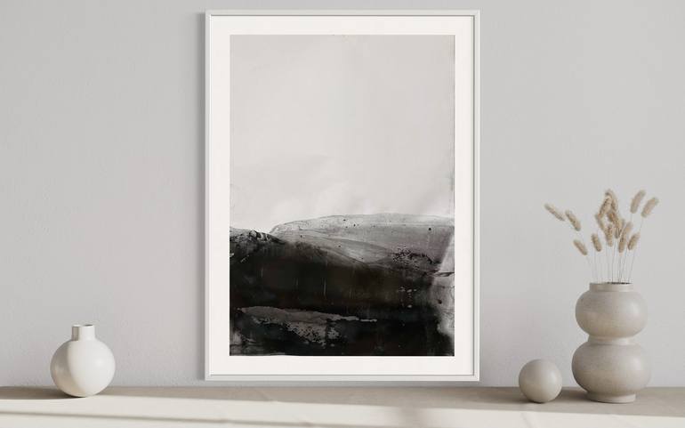 Original Abstract Landscape Drawing by Marilina Marchica