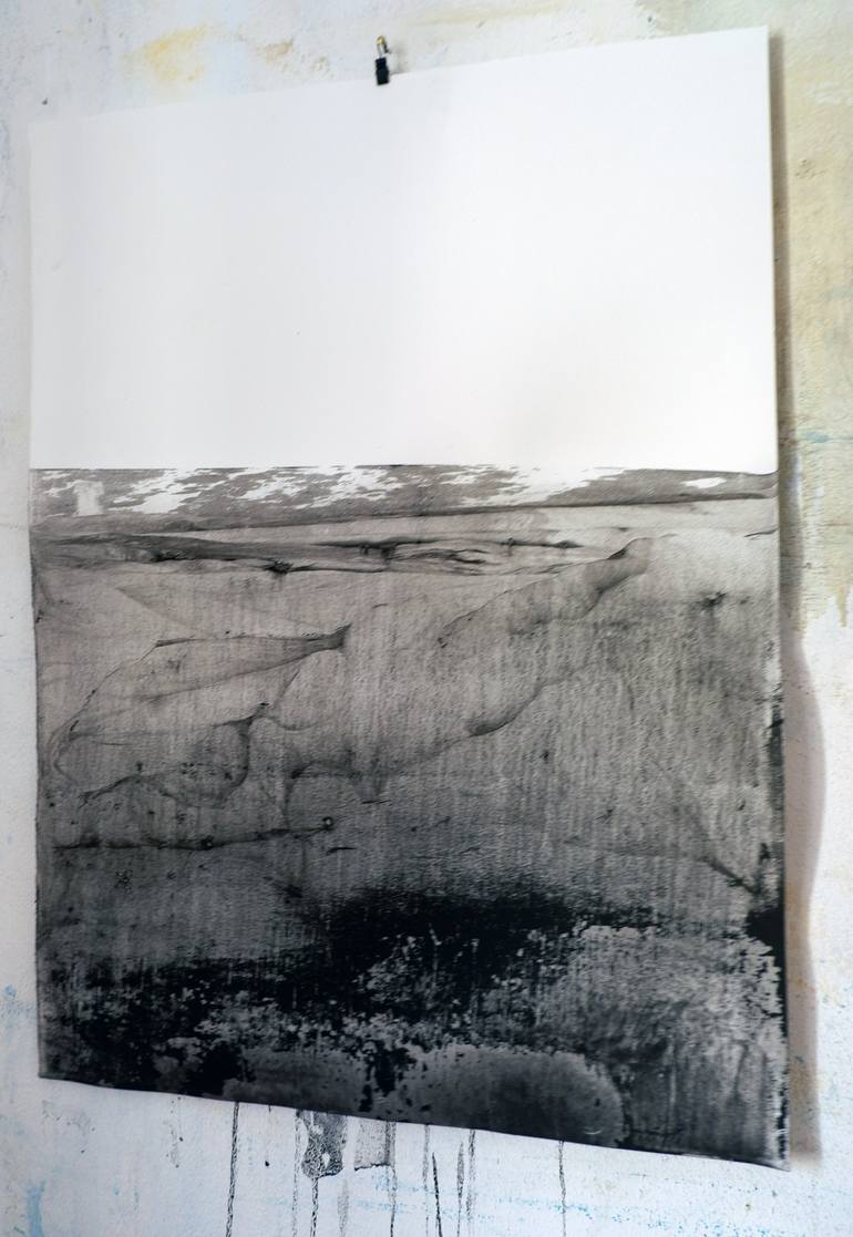 Original Abstract Landscape Drawing by Marilina Marchica