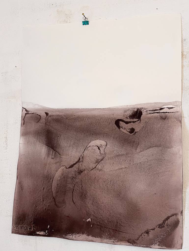Original Abstract Landscape Drawing by Marilina Marchica
