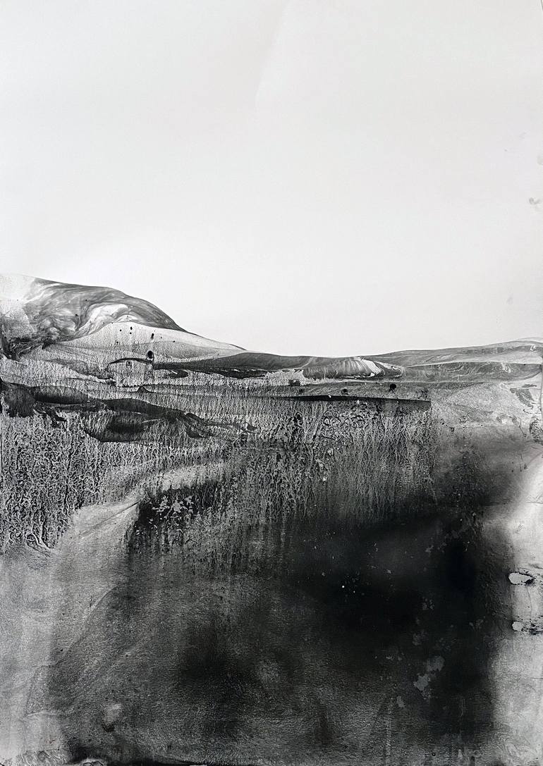 Original Landscape Drawing by Marilina Marchica