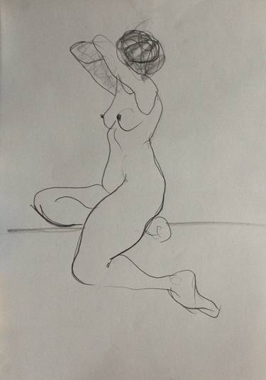 Original Figurative Nude Drawings by Juan Reig