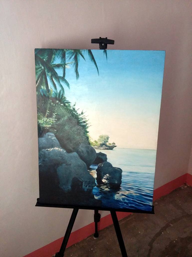 Original Impressionism Outer Space Painting by Garry Molleno Jr