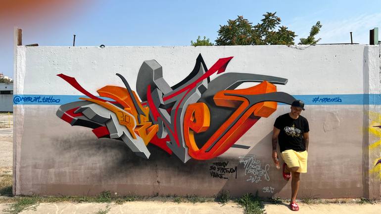 Original Pop Art Graffiti Painting by Rene Surda